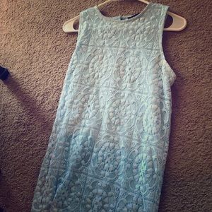 Baby blue spring shift dress